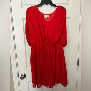 Jessica Simpson red chiffon dress